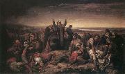 Soma Orlai Petrich Ms. Perenyi Gathering the Dead after the Battle at Mohacs oil painting on canvas